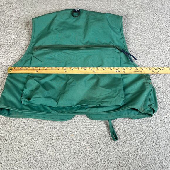 Vintage Columbia Sportswear Fly Fishing Vest Men Medium Green Tackle FM1010 - Picture 10 of 11